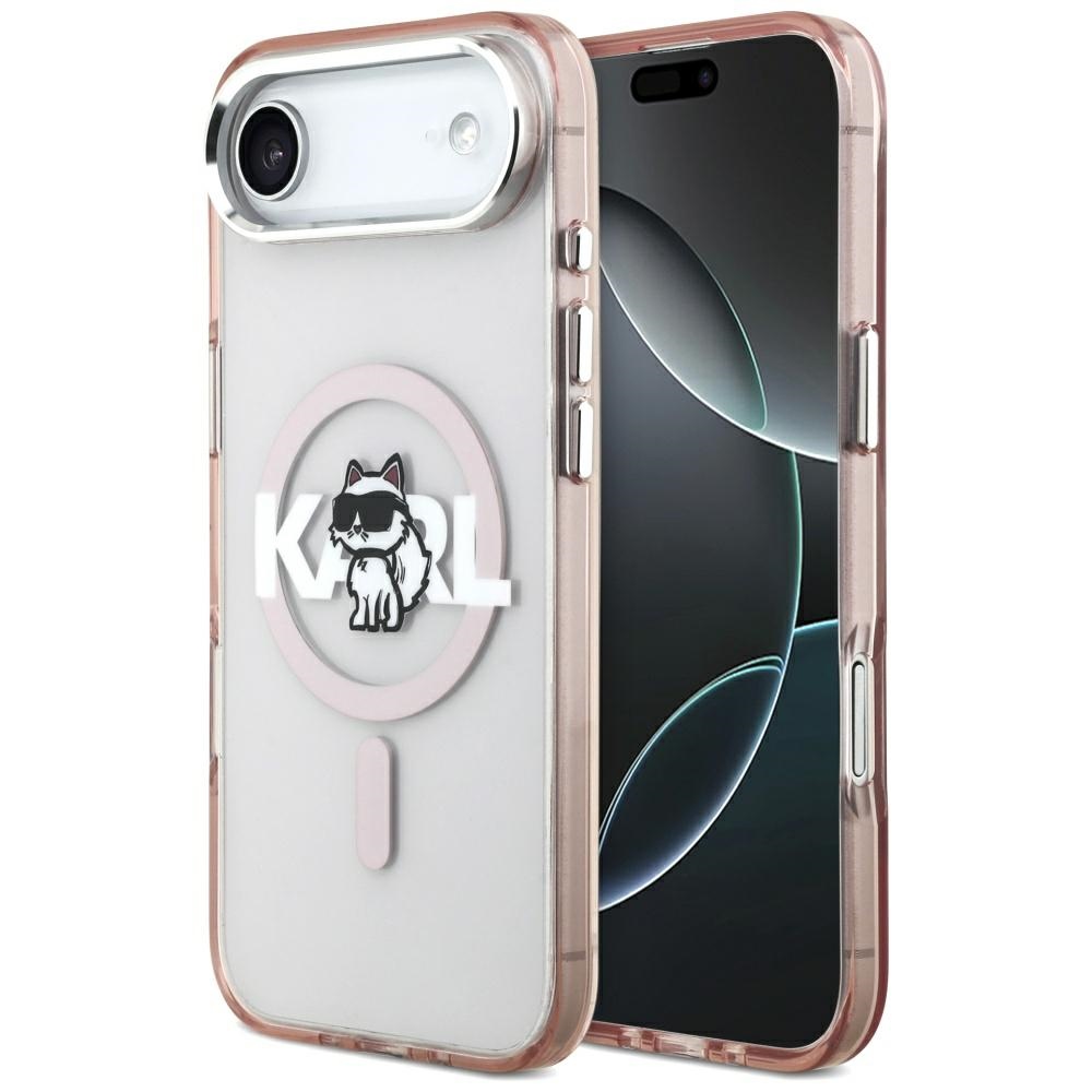 Karl Lagerfeld IML Choupette Sketch Logo MagSafe Ümbris jaoks iPhone 17 Air - roosa