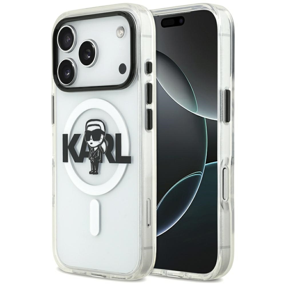 Karl Lagerfeld IML Karl Sketch Logo MagSafe Ümbris jaoks iPhone 17 Pro - Läbipaistev