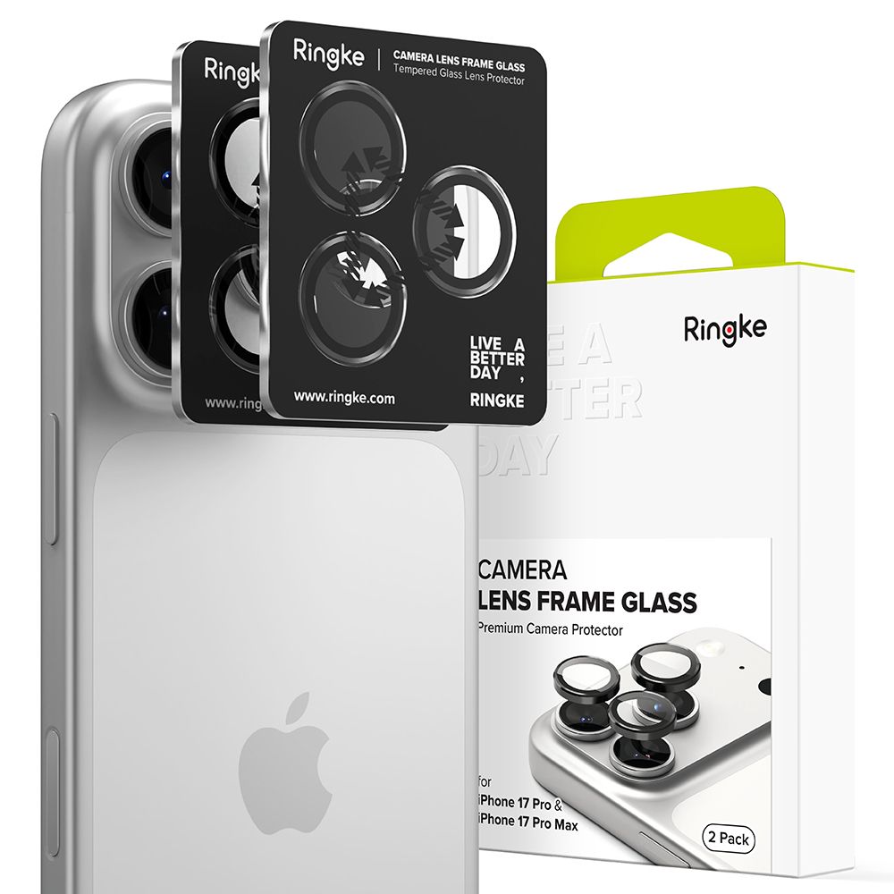 Ringke Camera Raamiga Protector 2-pack jaoks iPhone 17 Pro / 17 Pro Max - Must