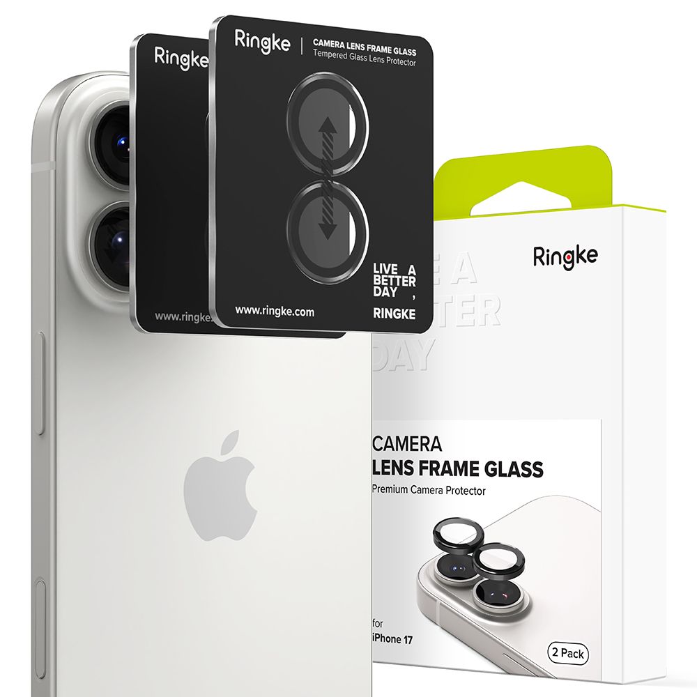 Ringke Camera Raamiga Protector 2-pack jaoks iPhone 17 - Must