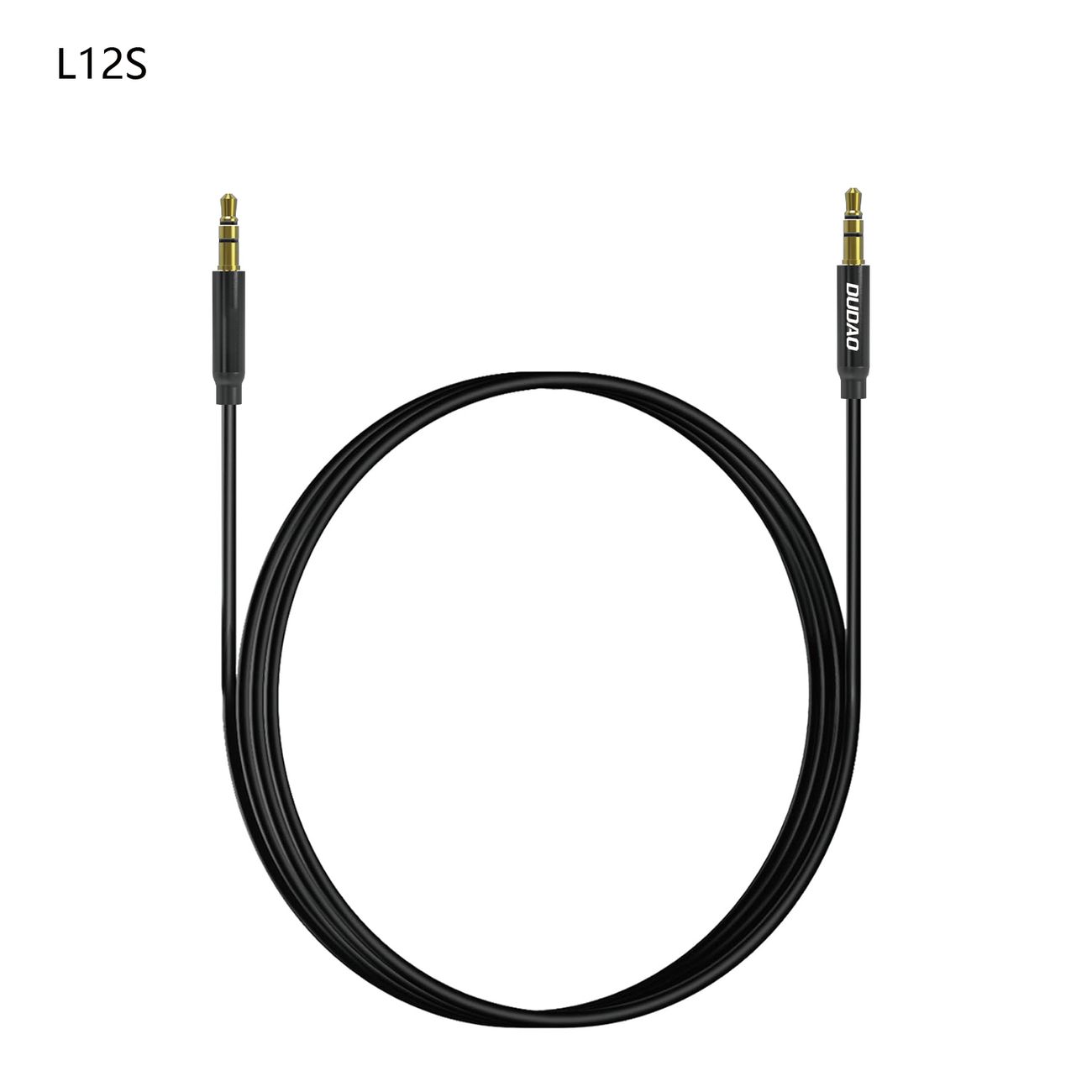 Dudao L12S AUX kaabel mini jack 3.5mm 1m 3-pole stereo - must