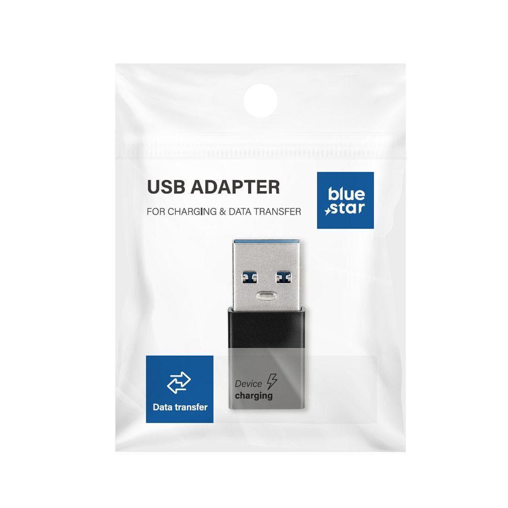 Adapter Type C to USB A 3.0 Blue Star - black