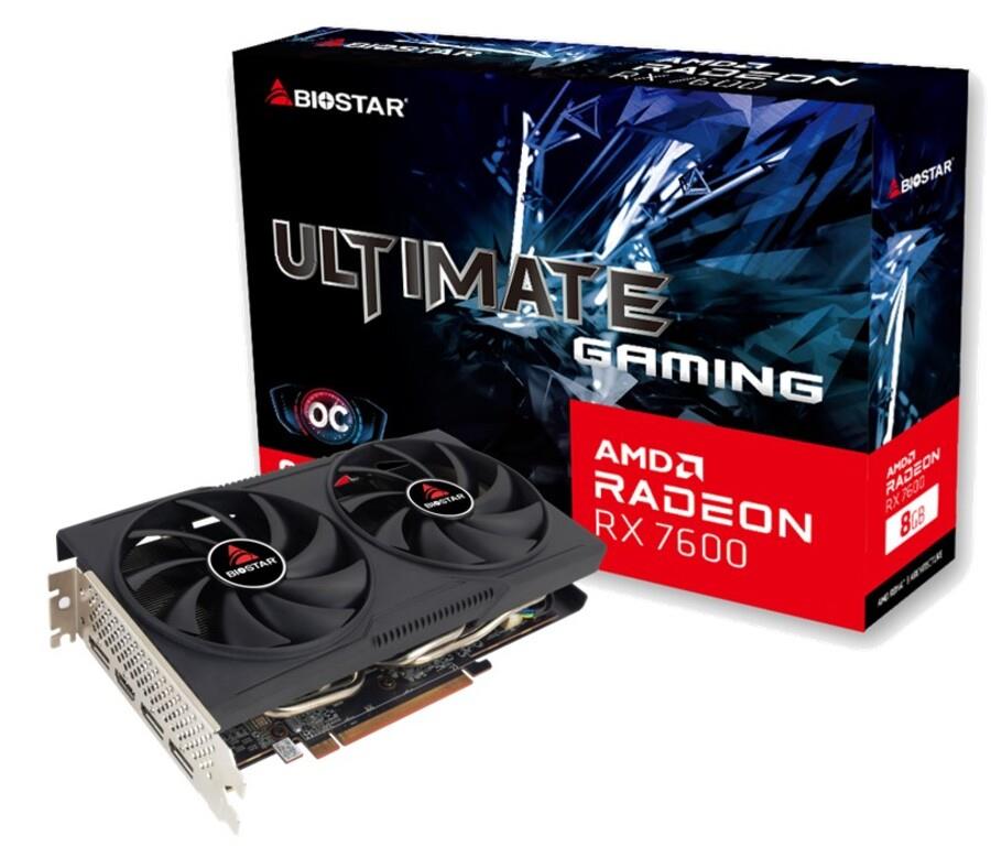 Videokaart BIOSTAR AMD Radeon RX 7600 2318 MHz 8 GB GDDR6 128 bit PCIe 4.0