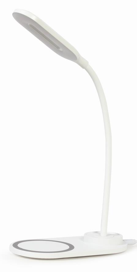 Juhtmevaba laadija lauavalgustiga valge TA-WPC10-LED-01-W GEMBIRD