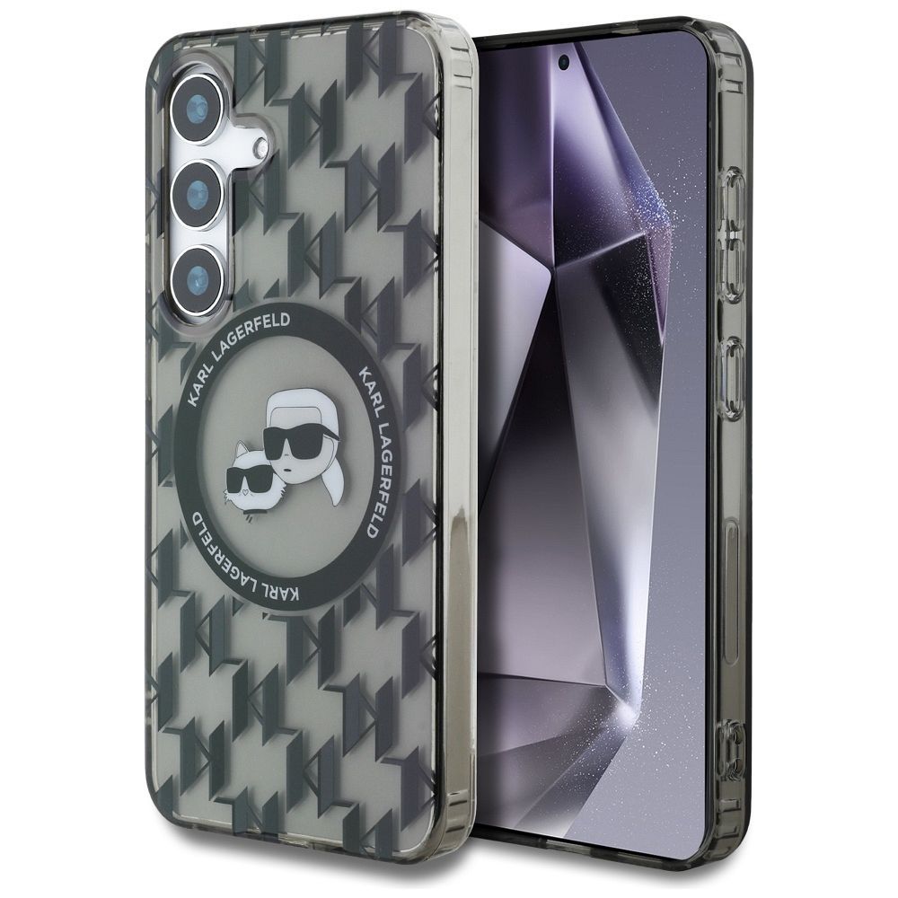KARL LAGERFELD ümbris jaoks SAMSUNG S25 KLHMS25SHMCKMHK (Magnetic IML Metal Monogram KC Heads) must