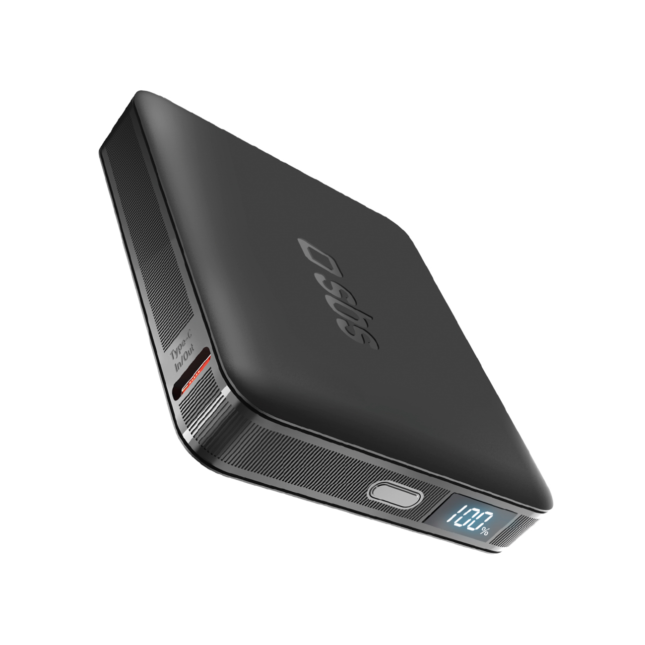 SBS HD 10W 5000mAh USB-C Akupank koos LCD Ekraan - must