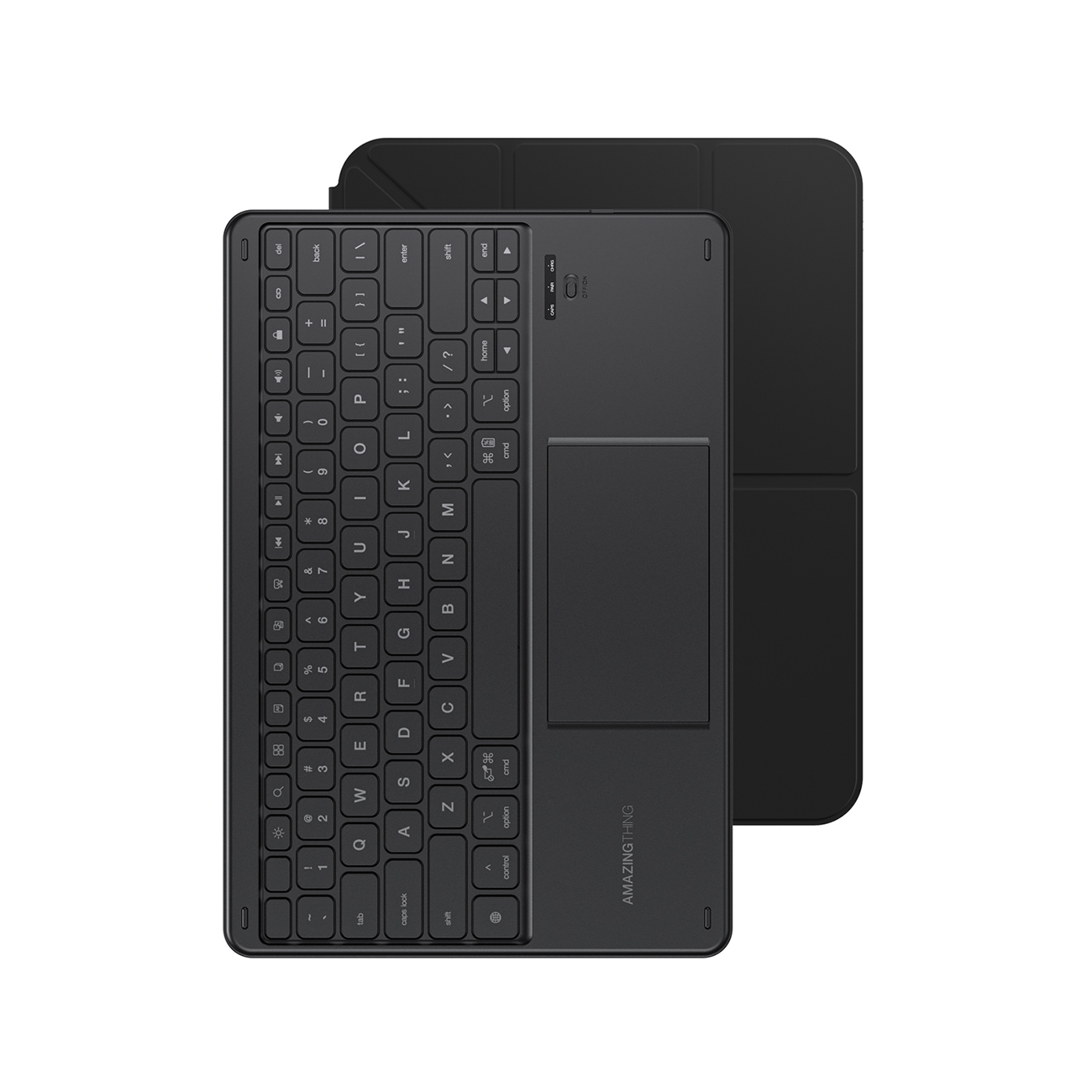 AmazingThing Minimal Case Keylite Combo klaviatuuriümbris iPad 11" 2025 jaoks - must