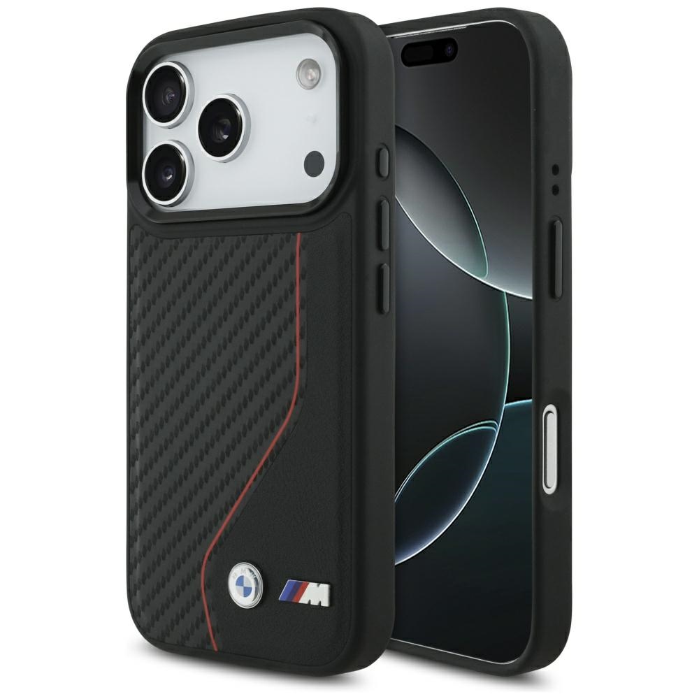 BMW M Carbon Line & Logo MagSafe Ümbris jaoks iPhone 17 Pro - Punane