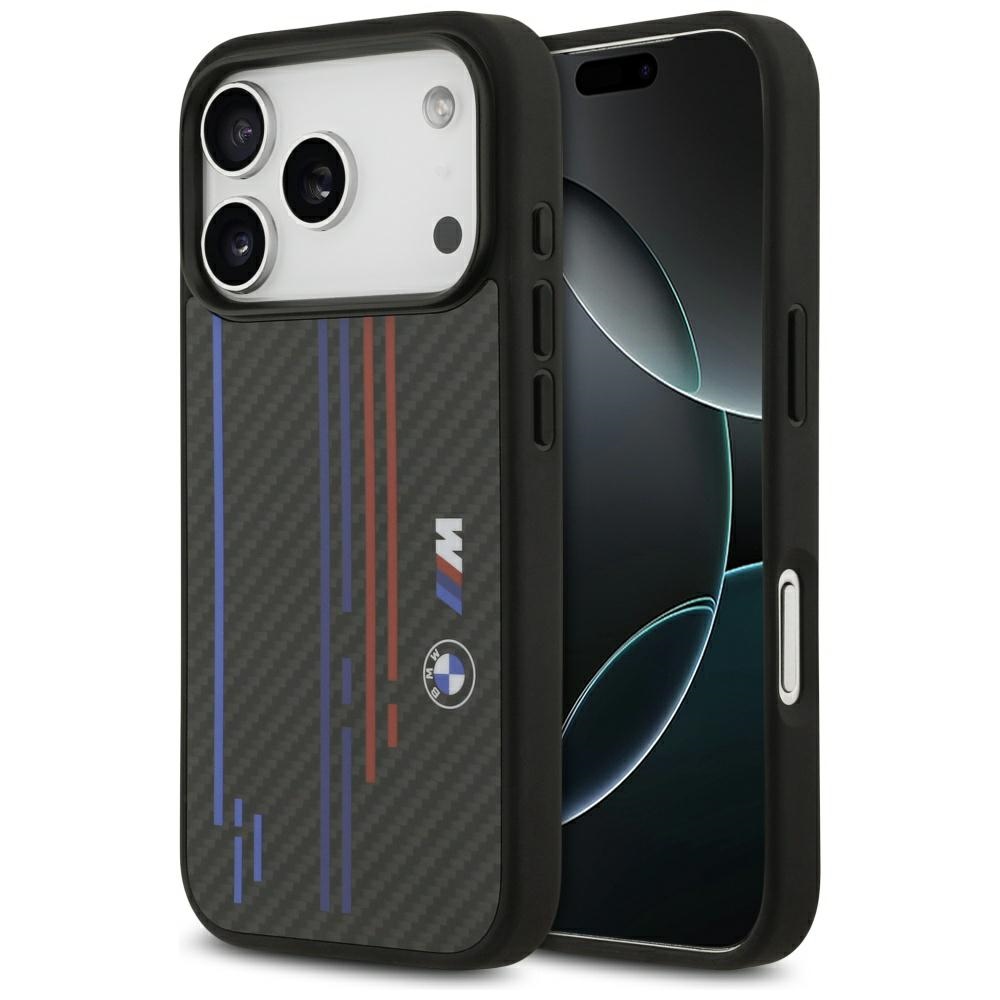 BMW M Kevlar Lines & Logo MagSafe Ümbris jaoks iPhone 17 Pro - Must