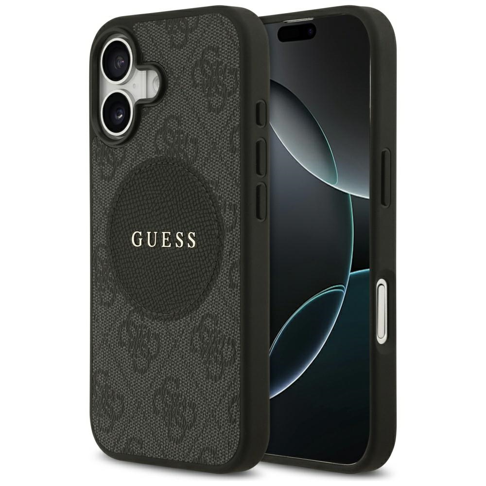 Guess 4G Circle Classic Logo MagSafe ümbris jaoks iPhone 17 - must