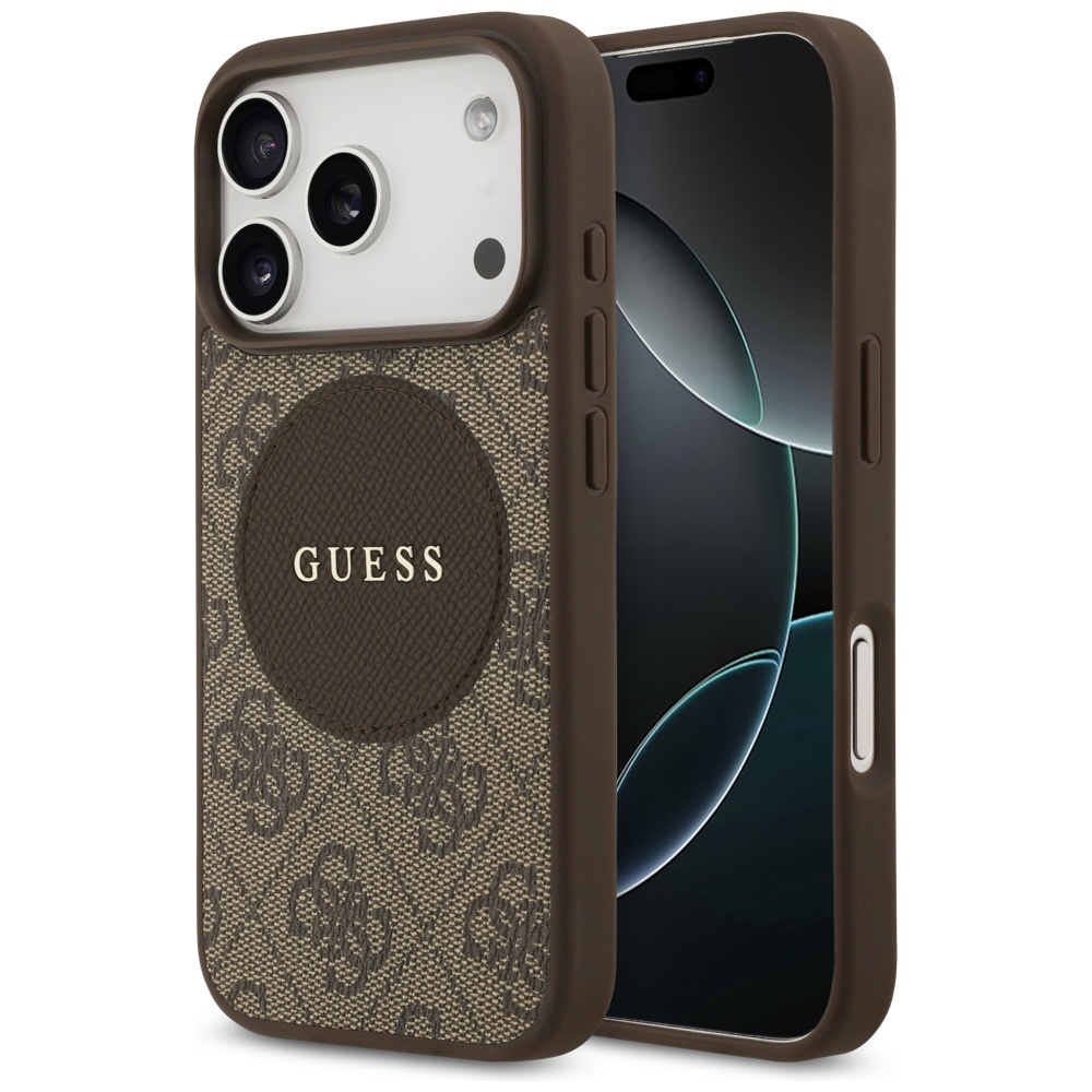 Guess 4G Circle Classic Logo MagSafe ümbris jaoks iPhone 17 Pro - brown