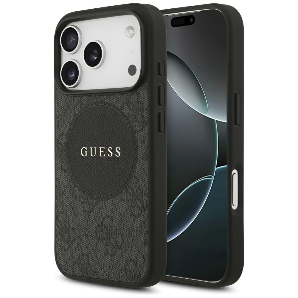 Guess 4G Circle Classic Logo MagSafe ümbris jaoks iPhone 17 Pro - must