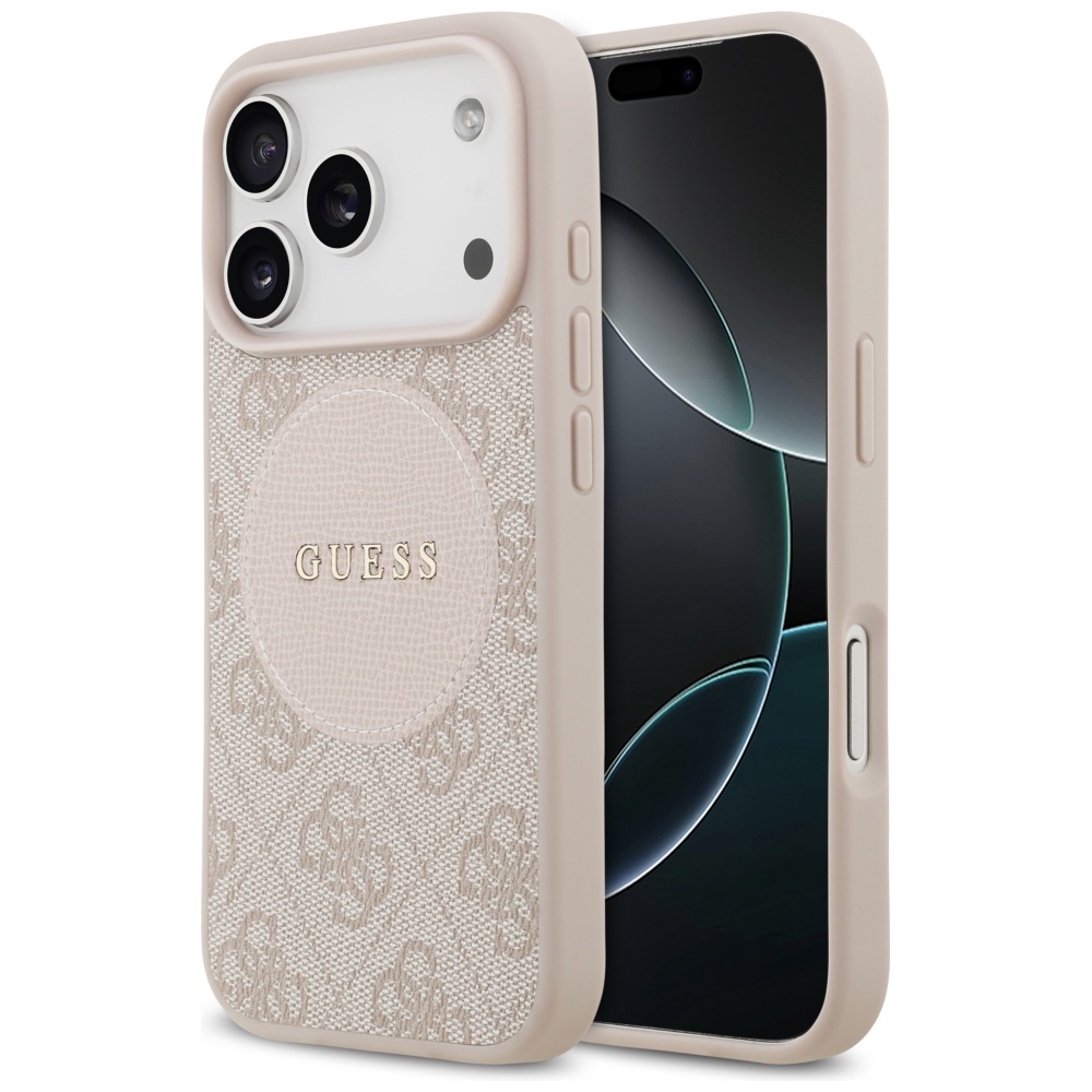 Guess 4G Circle Classic Logo MagSafe Ümbris jaoks iPhone 17 Pro - Roosa