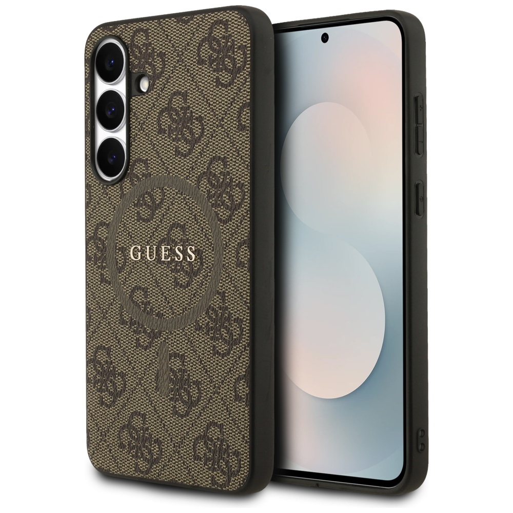 Guess 4G Ring Classic Logo MagSafe ümbris jaoks Samsung Galaxy S25 FE - brown