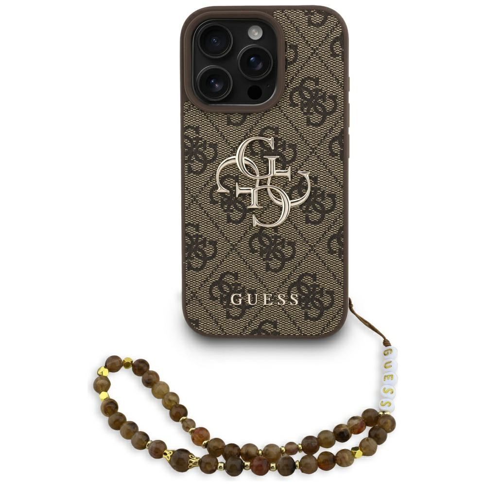 Guess 4G Strap 4G Classic Logo Ümbris jaoks iPhone 16 Pro - Brown