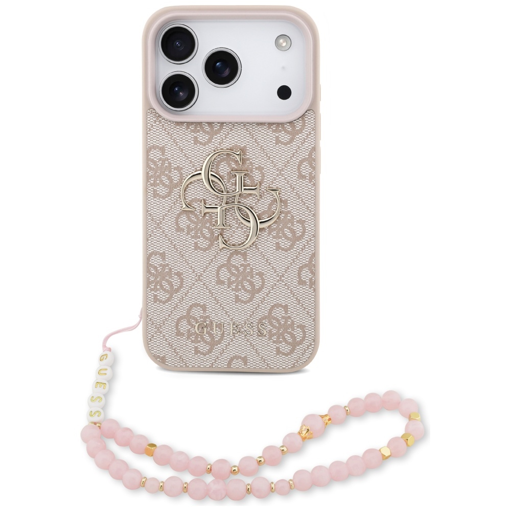 Guess 4G Strap 4G Classic Logo Ümbris jaoks iPhone 17 Pro - Roosa