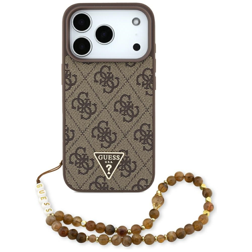 Guess 4G Strap Triangle Logo MagSafe ümbris jaoks iPhone 17 Pro - brown