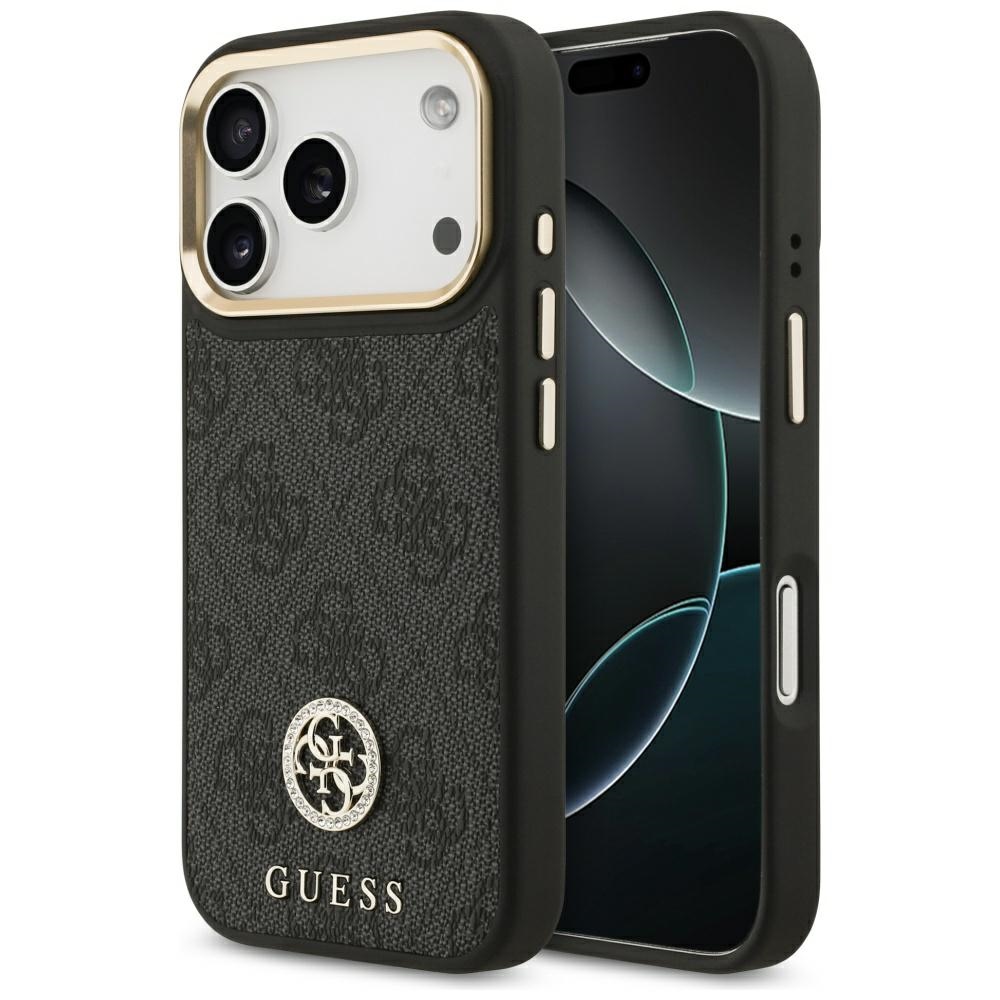 Guess 4G Strass Logo MagSafe ümbris jaoks iPhone 17 Pro - must