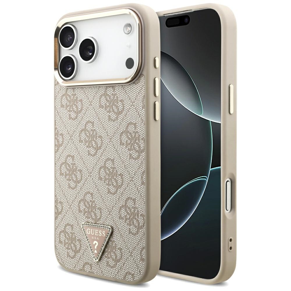 Guess 4G Triangle Logo MagSafe Ümbris jaoks iPhone 17 Pro Max - Rose Kuldne