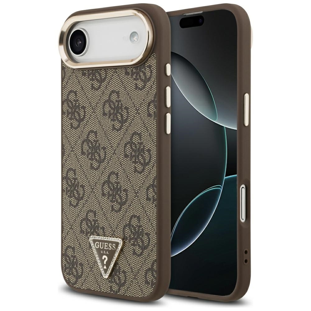 GUESS ümbris jaoks IPHONE 17 Air compatible with MagSafe GUHMP17MP4GTDGMW (4G PU W/ Triangle Logo) kuldne brown