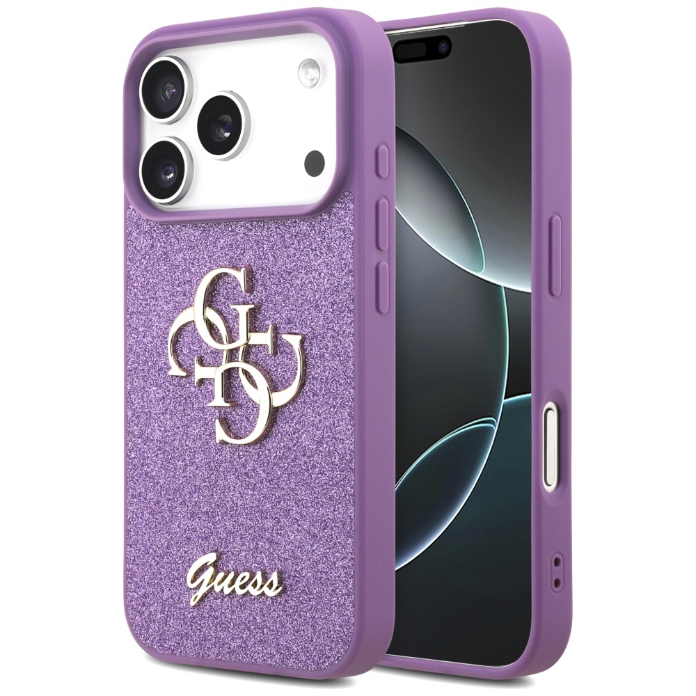 Guess Fixed Glitter Big 4G ümbris jaoks iPhone 17 Pro - lilla