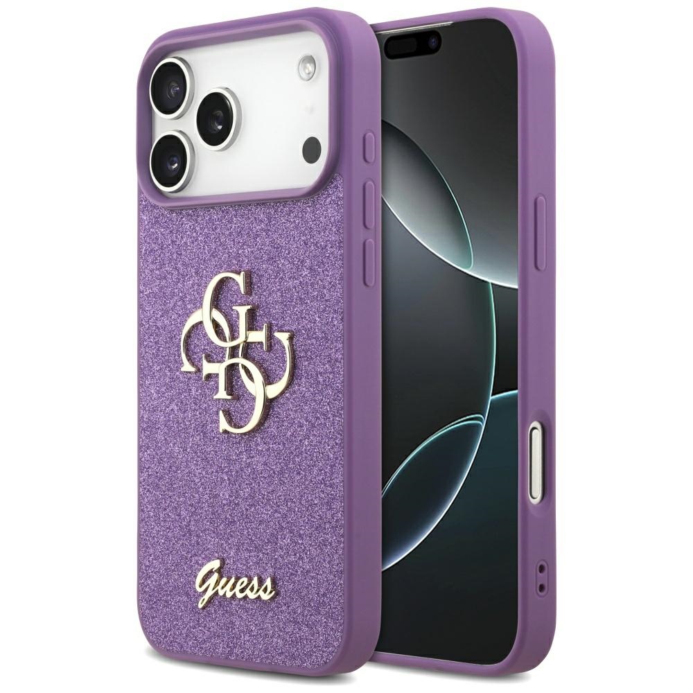 Guess Fixed Glitter Big 4G ümbris jaoks iPhone 17 Pro Max - lilla
