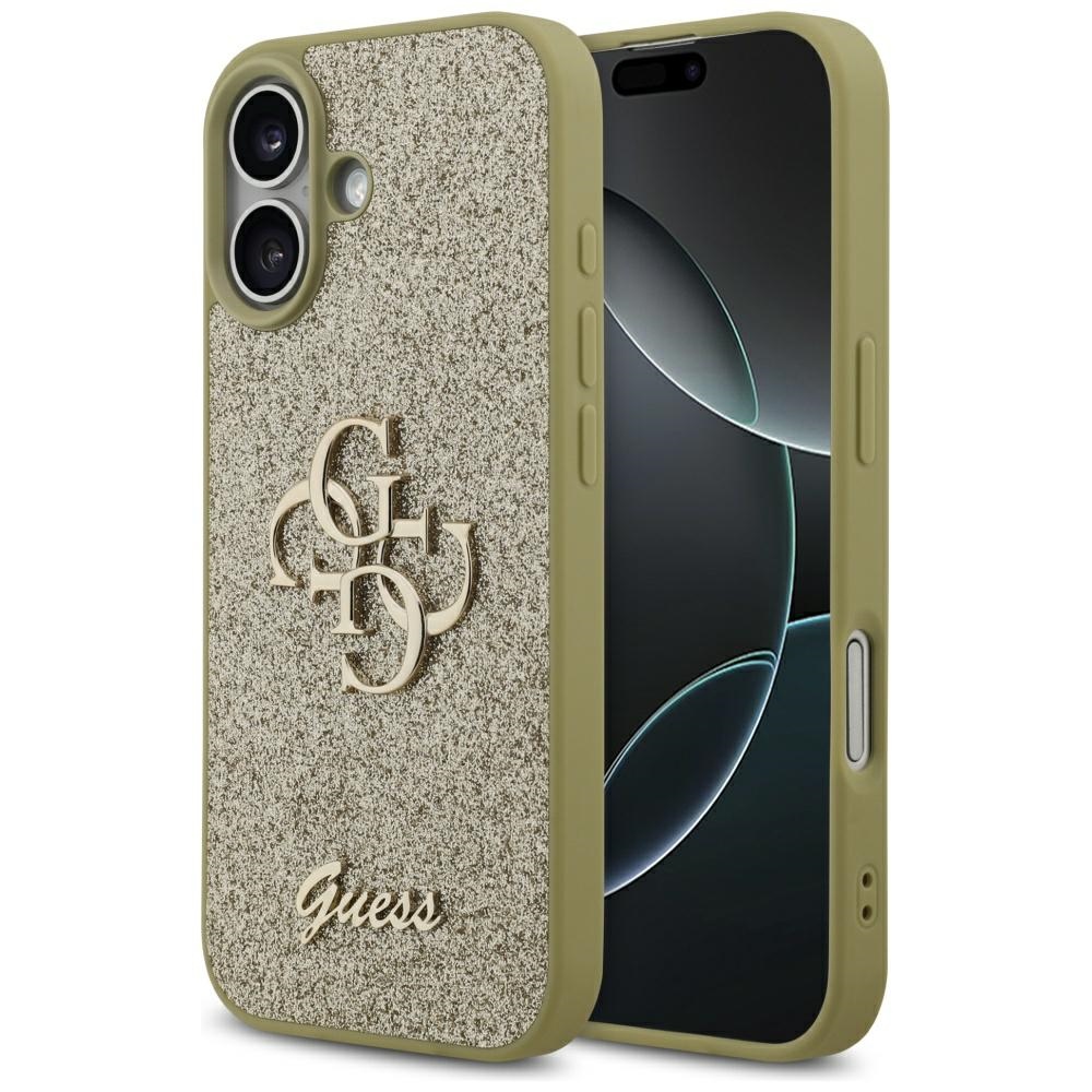 Guess Fixed Glitter Big 4G ümbris jaoks iPhone 17 - kuldne