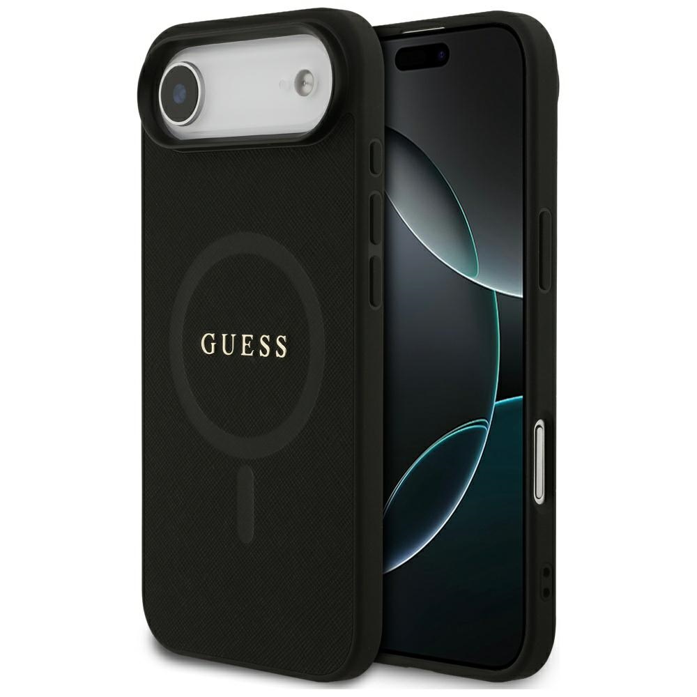 Guess Saffiano Classic Logo MagSafe ümbris jaoks iPhone Air - must
