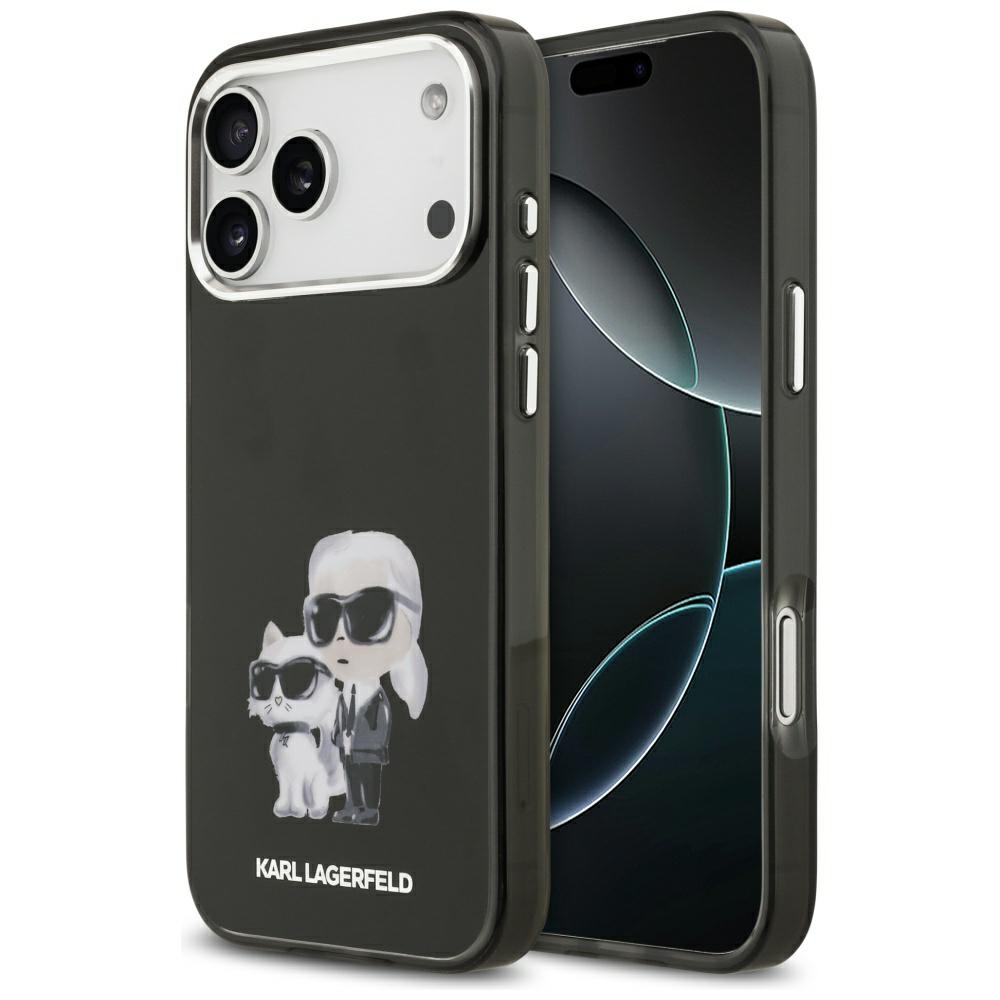 Karl Lagerfeld IML Aquarelle Karl & Choupette & Logo MagSafe Ümbris jaoks iPhone 17 Pro Max - Must