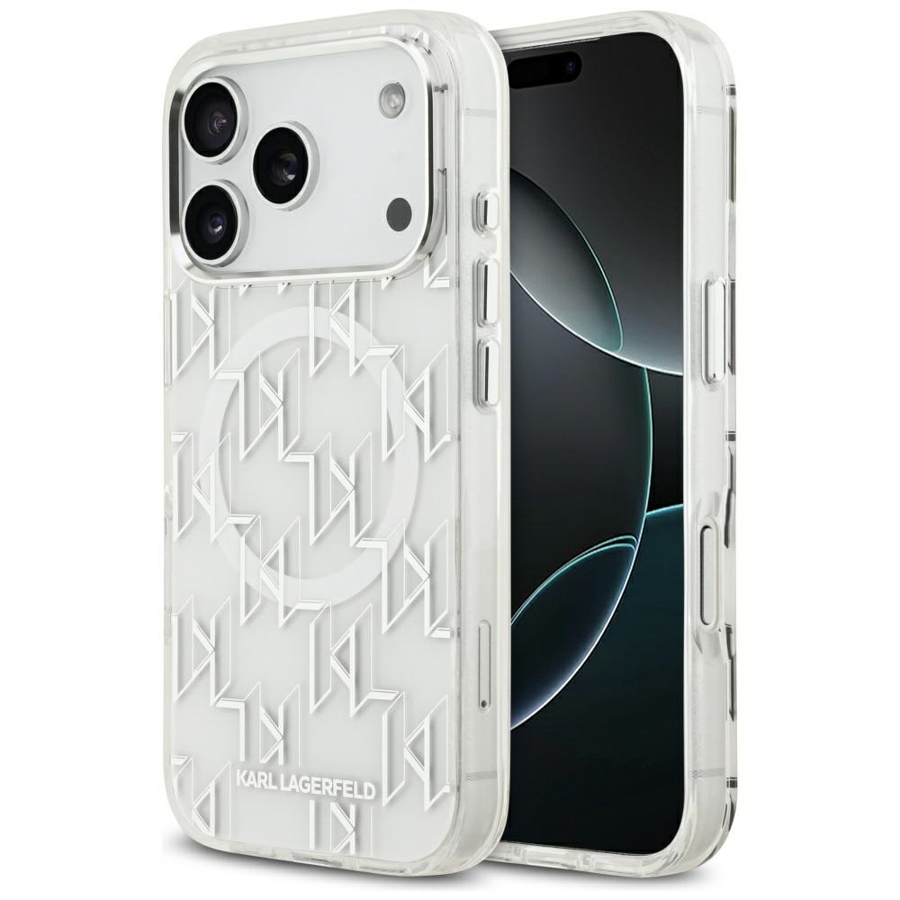 Karl Lagerfeld IML KL Monogram MagSafe Ümbris jaoks iPhone 17 Pro - Valge