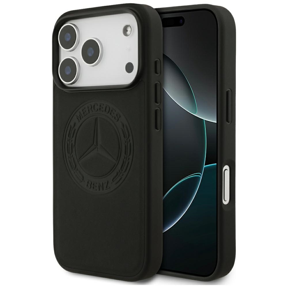 Original Ümbris MERCEDES Leather Vintage Logo MagSafe jaoks Iphone 17 Pro must