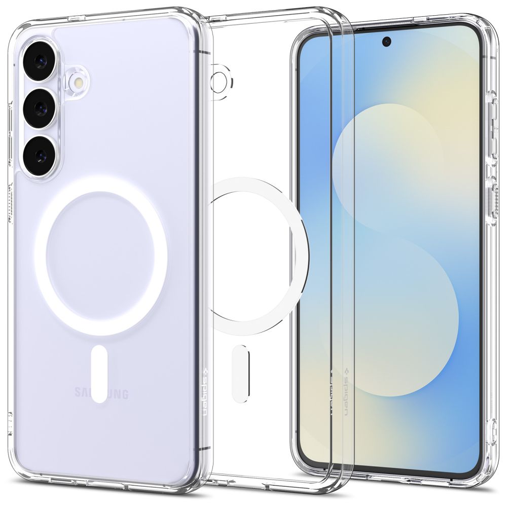 Spigen Ultra Hybrid Mag MagSafe Ümbris jaoks Samsung Galaxy S25 FE - Clear and Valge