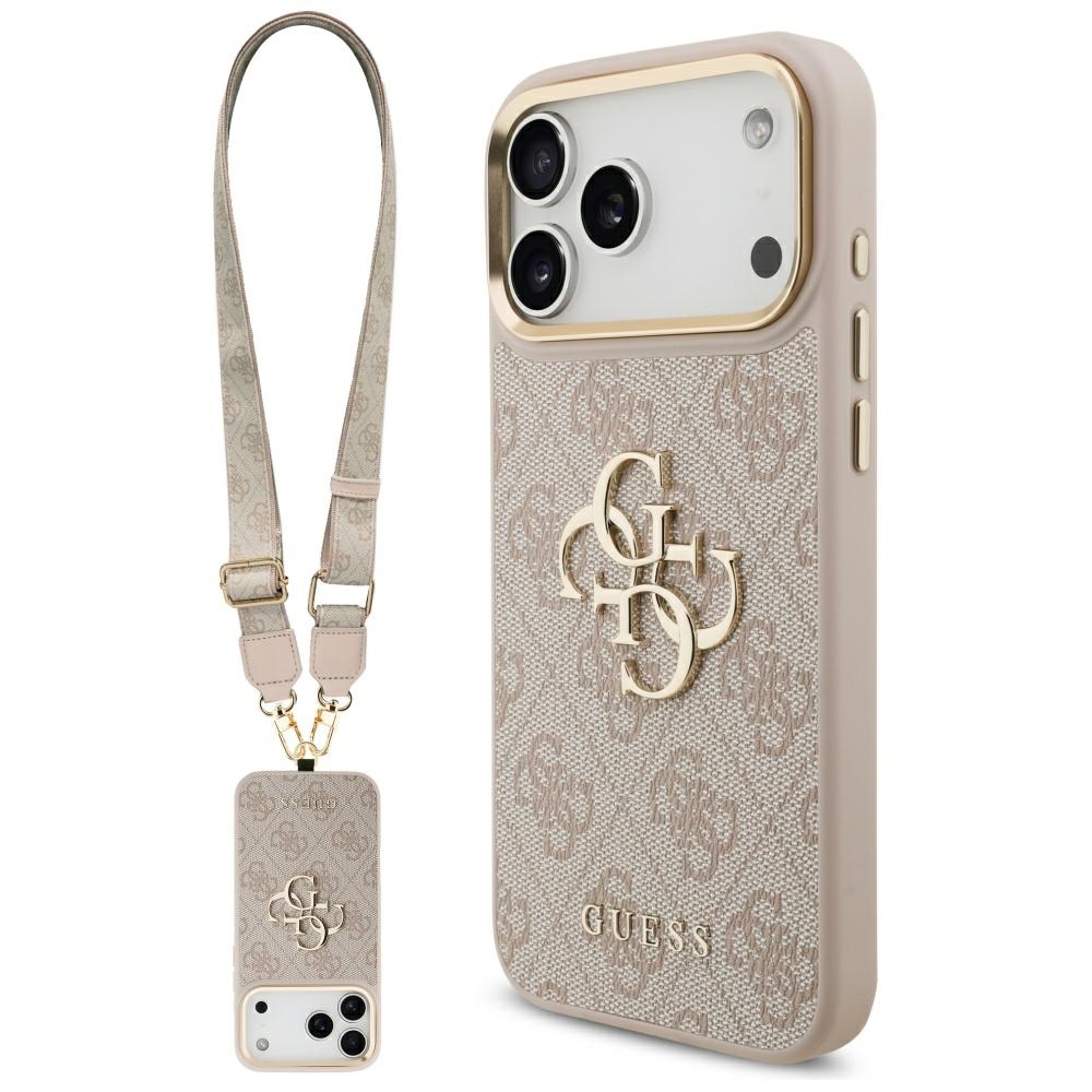 GUESS ümbris jaoks IPHONE 17 Pro Max GUHCP17XP4G4BCSP (PU W/ Big 4G Classic & Big Strap Metal Buttons) roosa