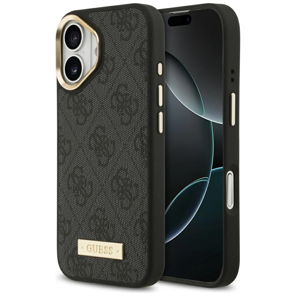 Guess 4G Logo Plate MagSafe ümbris jaoks iPhone 17 must