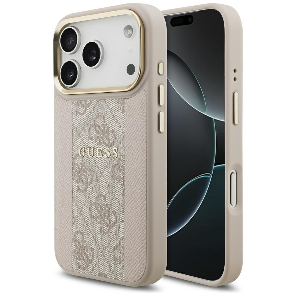 GUESS ümbris jaoks IPHONE 17 Pro compatible with MagSafe GUHMP17LPG4SEMCP (PU W/ 4G PU Stripe) roosa