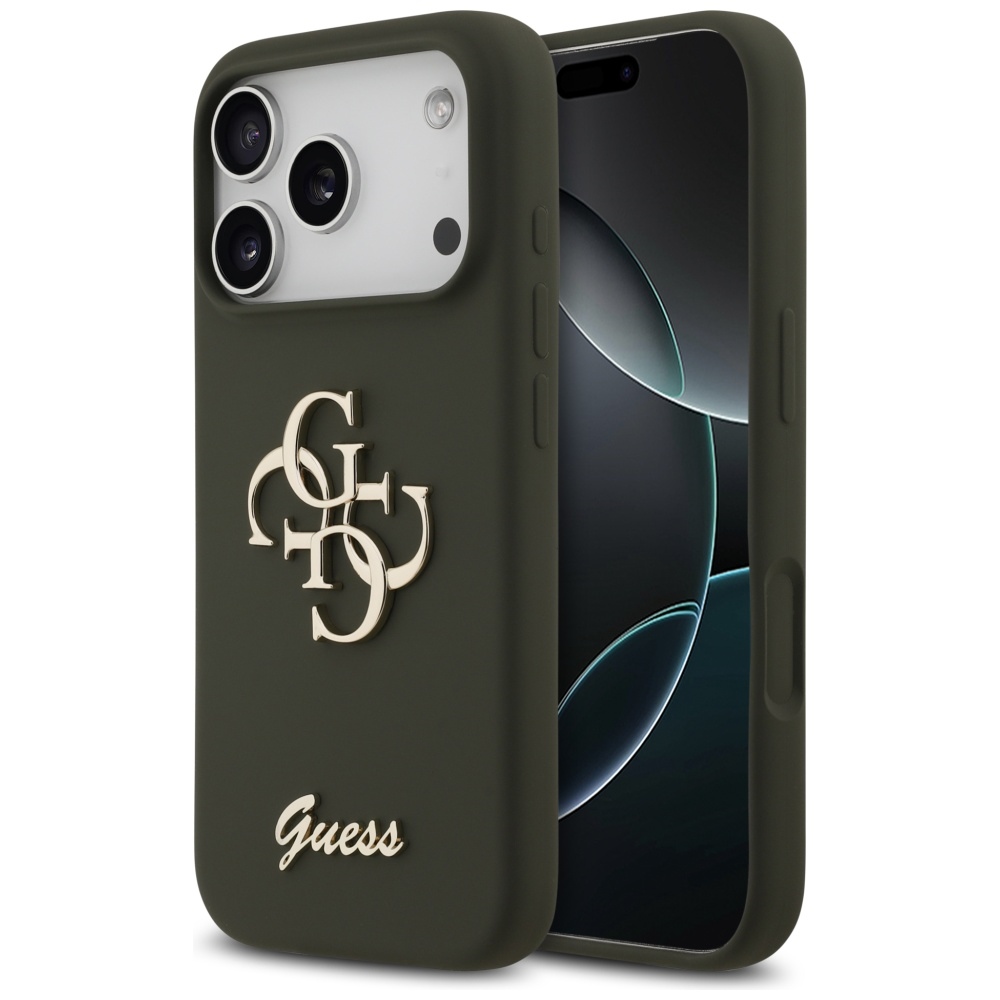 GUESS ümbris jaoks IPHONE 17 Pro GUHCP17LSC4GSMA (Silicone W/ Big 4G Script) khaki