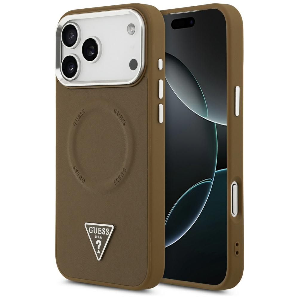 Guess Triangle Logo MagSafe ümbris jaoks iPhone 17 Pro - brown