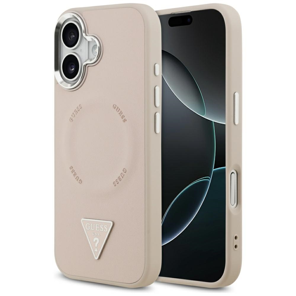 GUESS ümbris jaoks IPHONE 17 compatible with MagSafe GUHMP17SPSDTSCMP (PU W/ Triangle Logo) roosa
