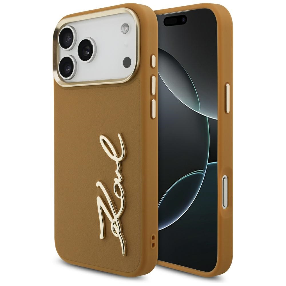 Karl Lagerfeld Karl Script Logo Ümbris jaoks iPhone 17 Pro Max - Brown