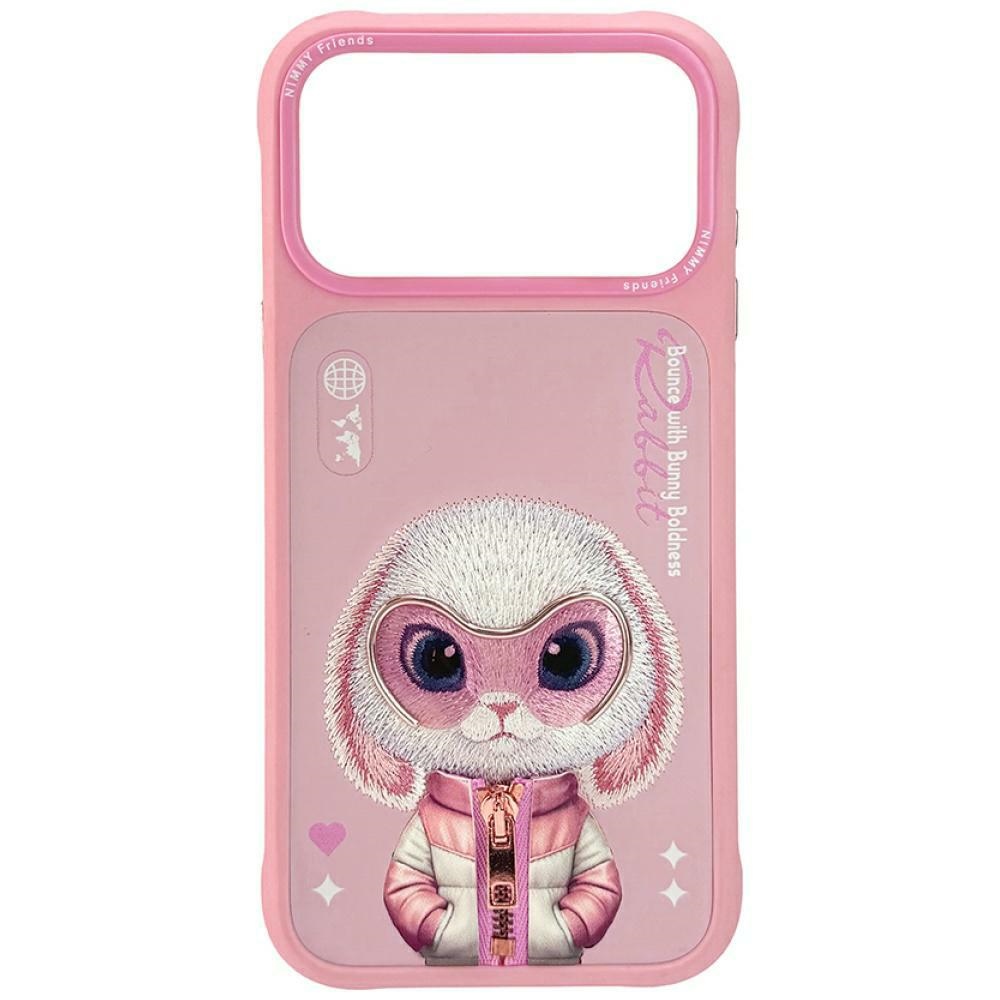 Nimmy Cool&Cute 2.0 Rabbit ümbris jaoks iPhone 17 Pro Max - roosa