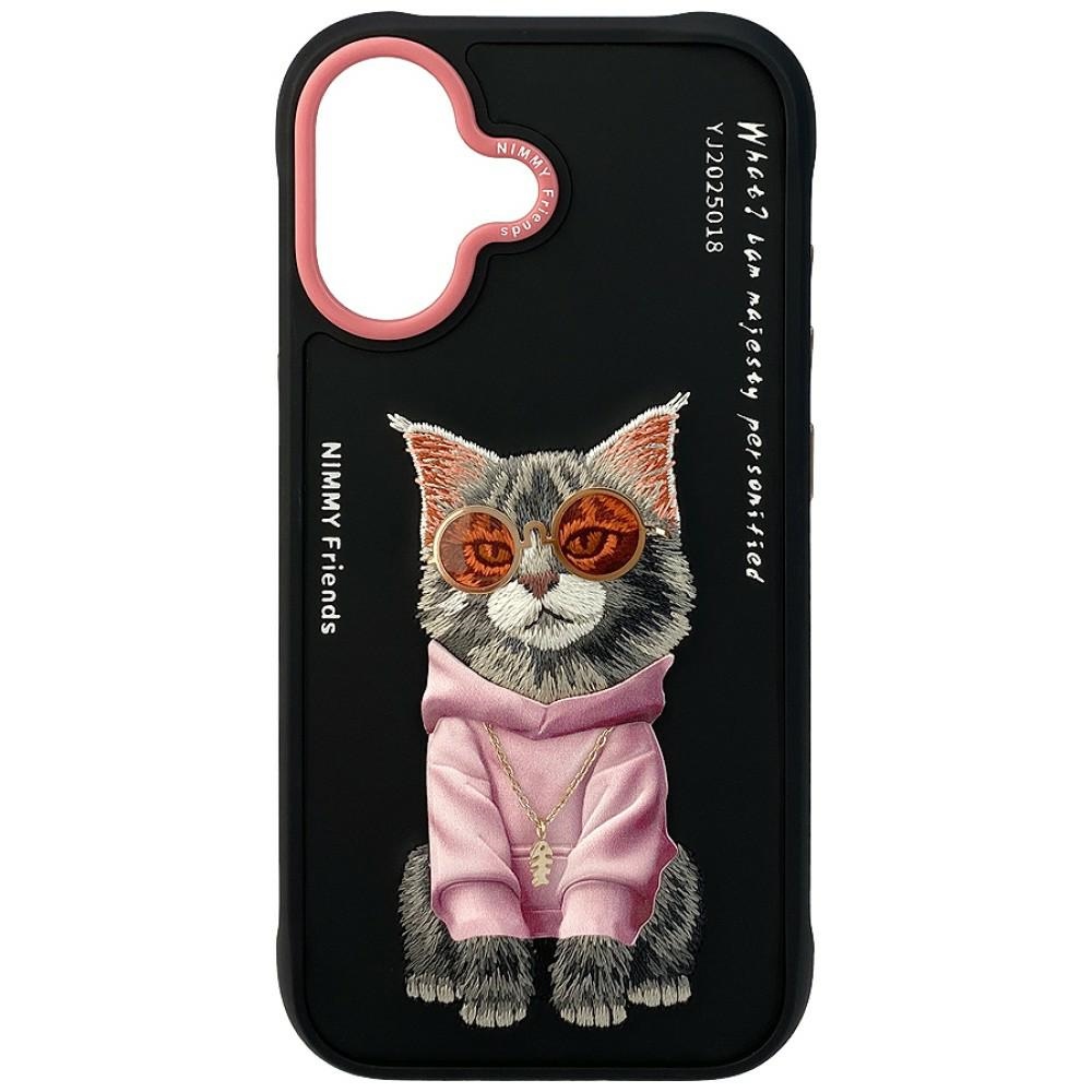 Nimmy Glasses Cool Cat ümbris jaoks iPhone 17 - must