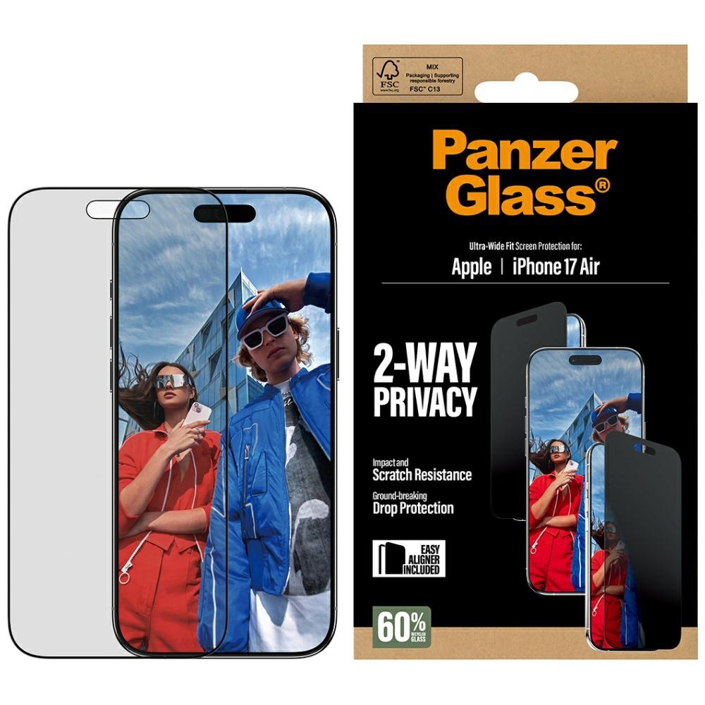 PanzerGlass Ultra-Wide Fit EasyAligner Privaatsus Glass jaoks iPhone Air