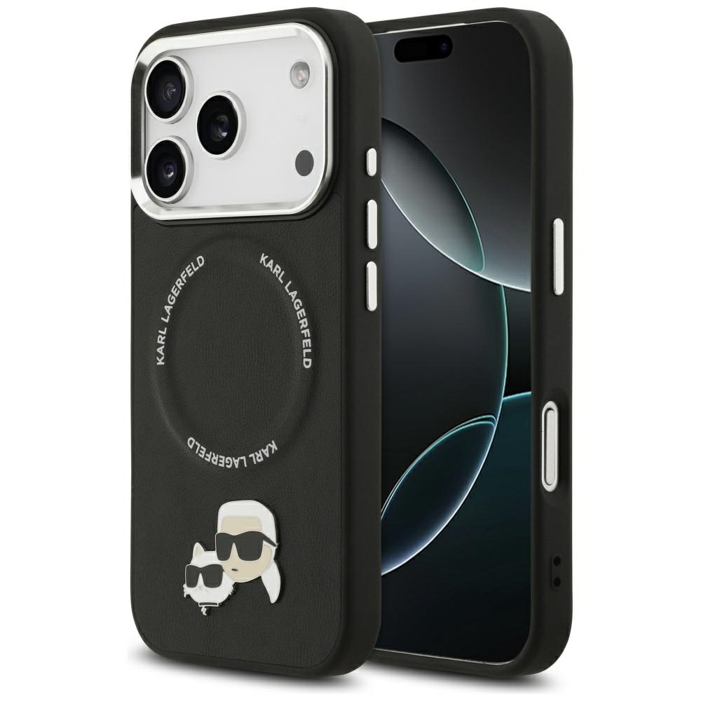 KARL LAGERFELD ümbris jaoks IPHONE 17 Pro Max compatible with MagSafe KLHMP17XPSMLRKCK (PU K&C Pins) must