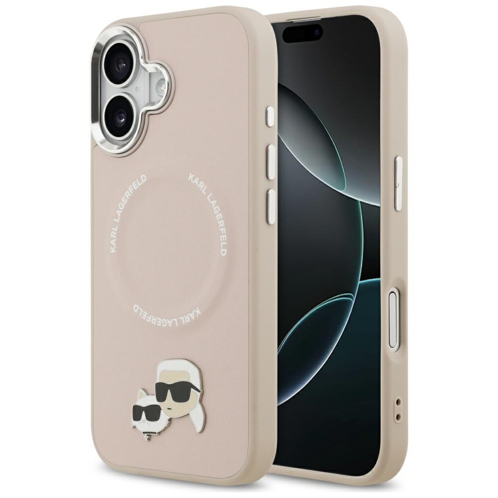 Karl Lagerfeld Karl & Choupette Pins MagSafe Ümbris jaoks iPhone 17 Roosa