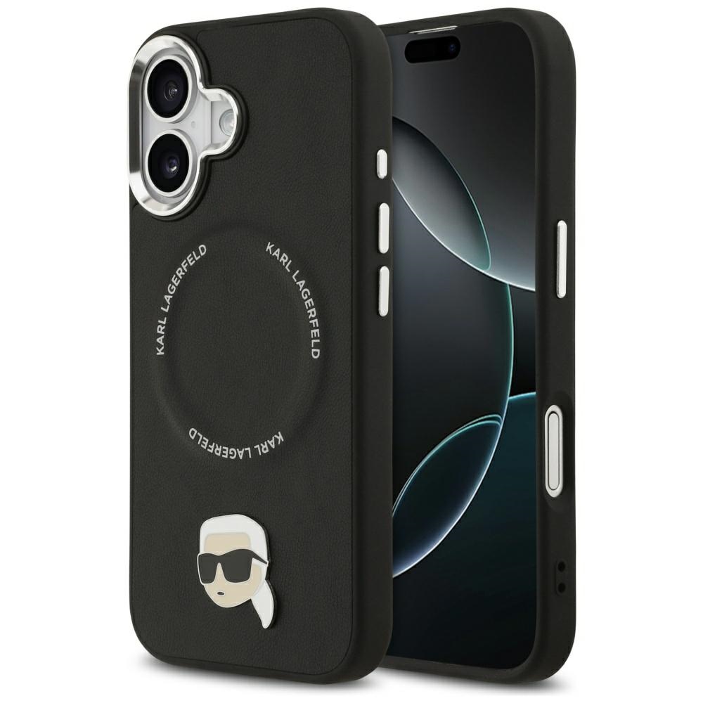 KARL LAGERFELD ümbris jaoks IPHONE 17 compatible with MagSafe KLHMP17SPSMLRKLK (PU Karl Pin) must