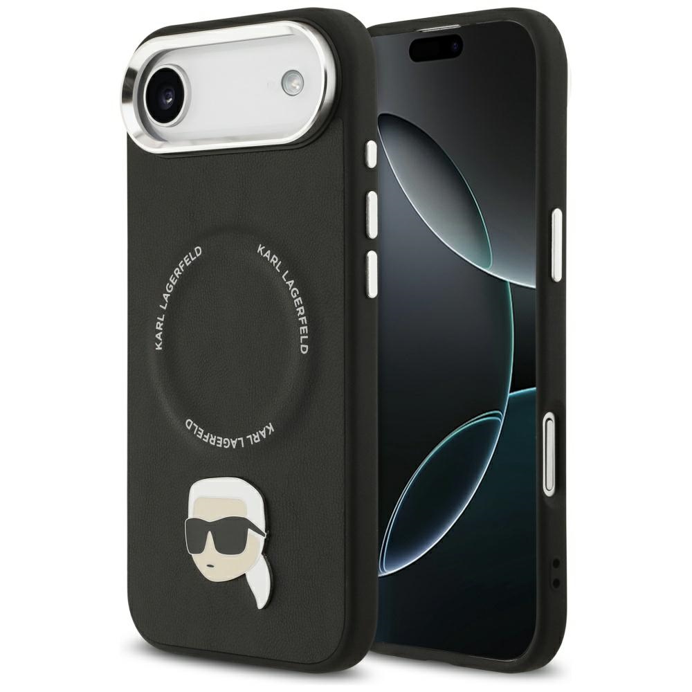 KARL LAGERFELD ümbris jaoks IPHONE 17 Air compatible with MagSafe KLHMP17MPSMLRKLK (PU Karl Pin) must