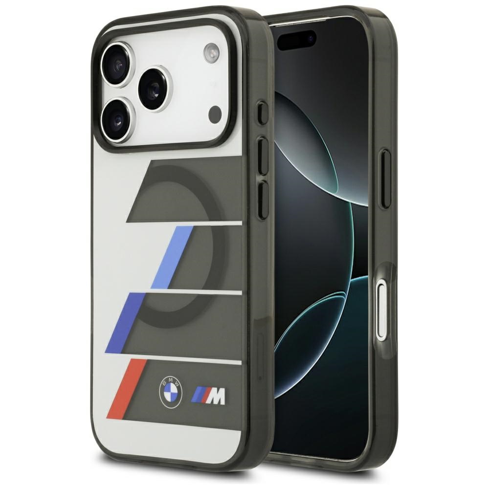 BMW M IML Metal Buttons Tricolor Lines MagSafe Ümbris jaoks iPhone 17 Pro Max - hall