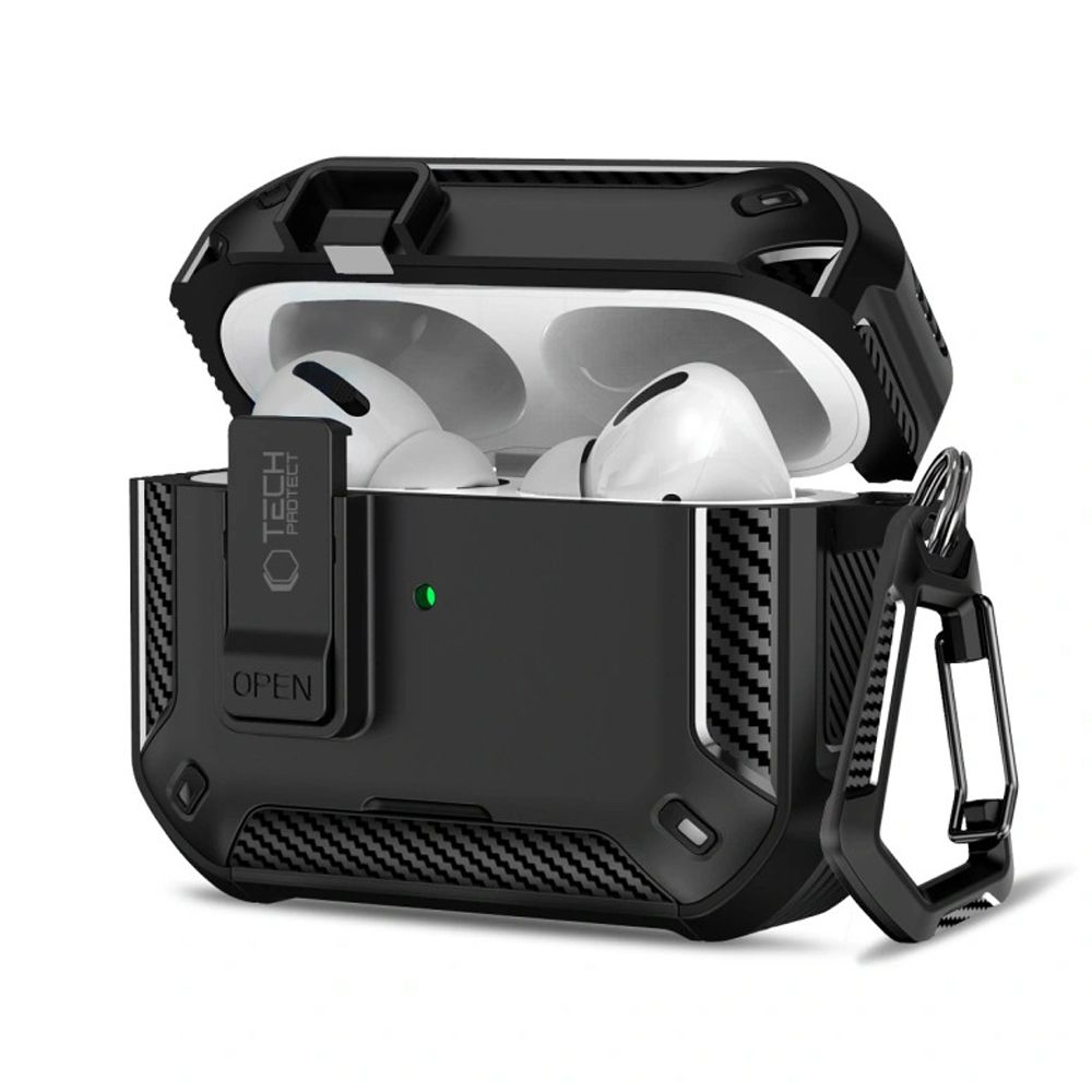 Tech-Protect Carbonox MagSafe ümbris jaoks AirPods Pro - must