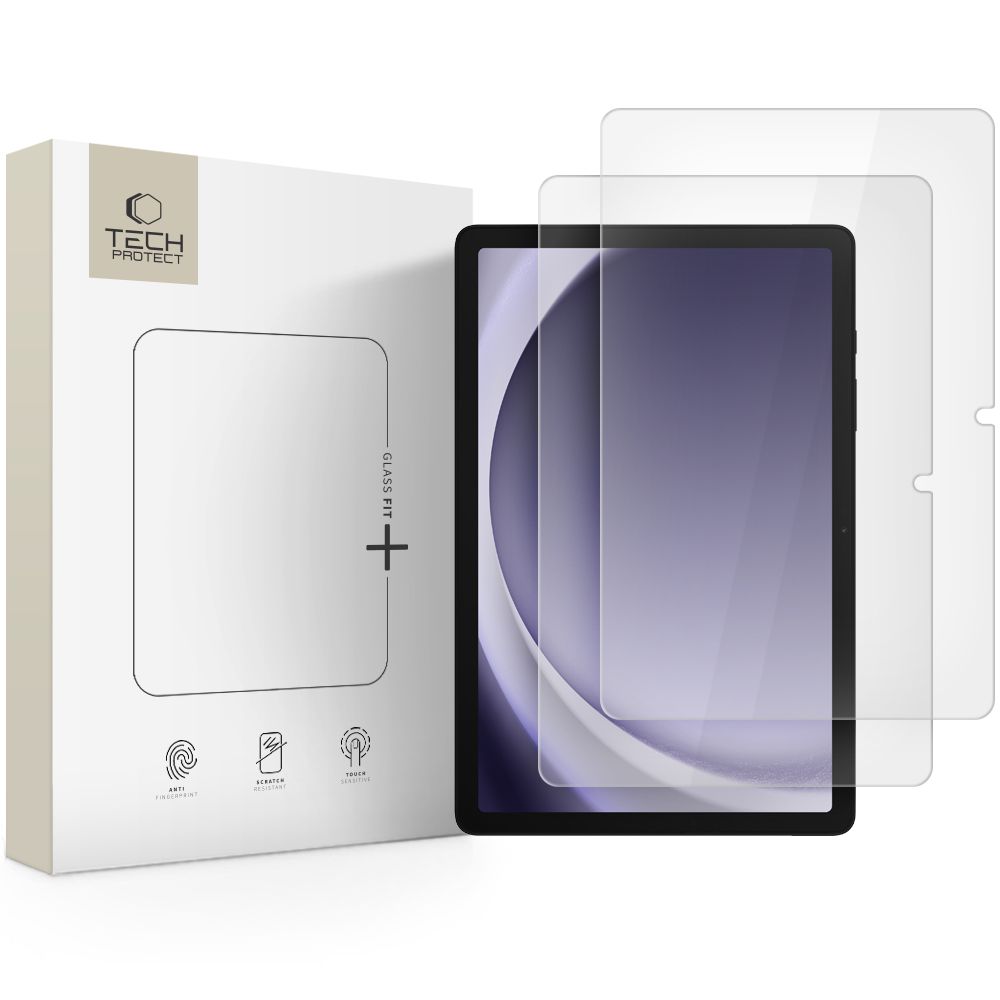 Tech-Protect Glass Fit+ 2-pack karastatud klaas jaoks Samsung Galaxy Tab A9+ / A11+ Plus 11.0 - läbipaistev