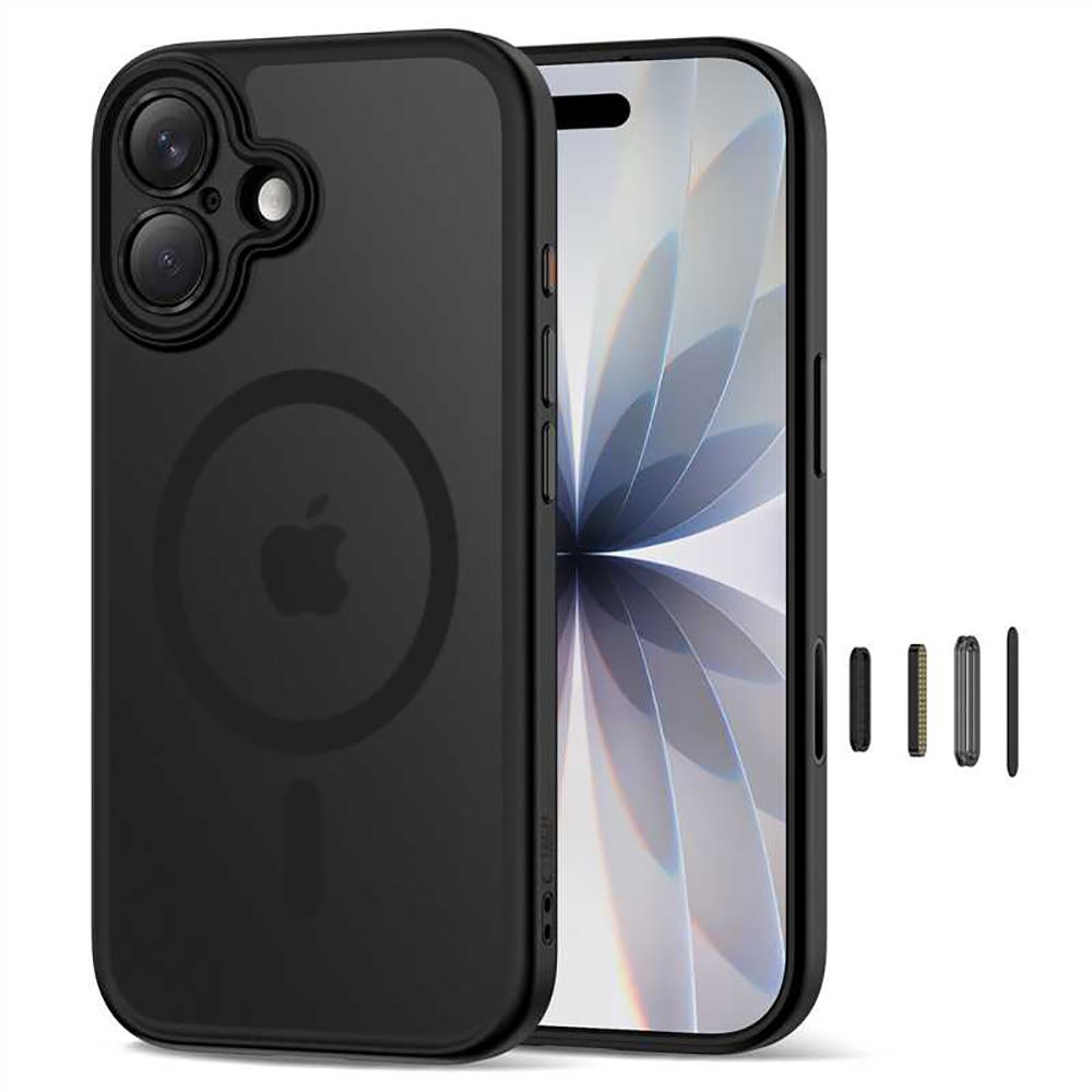 Tech-Protect Magpeak Magsafe CC Ümbris jaoks iPhone 17 - Matte must
